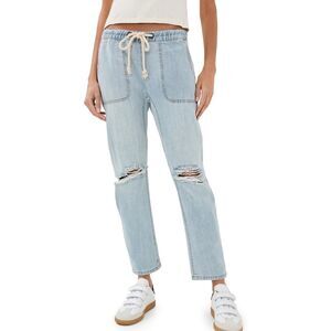 One Teaspoon Shabbies Drawstring Boyfriend Denim Jogger Pants XSmall